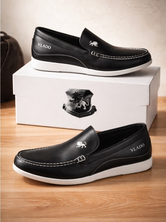NIB Vlado Footwear Elite Men’s Black Leather Loafer Slip Ons - Size 9.5 main image 8